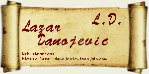 Lazar Danojević vizit kartica